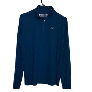 Ariat Merino Wool Base Layer Quarter Zip Pullover Sweater Mens XL Cold Series